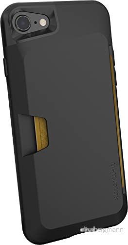 Silke iPhone 7/8 plånboksfodral VAULT skyddande kreditkort grepp fodral "plånbok lager vol.1" svart onyx 817019020109
