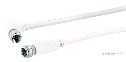 SCHWAIGER KVCW30 532 SAT antennadapterkabel/3 m anslutningskabel/konfektionerad/110 dB/hög skärm/4 delad skärm/90 F vinkelkontakt > kontakt/vit 4004005505757