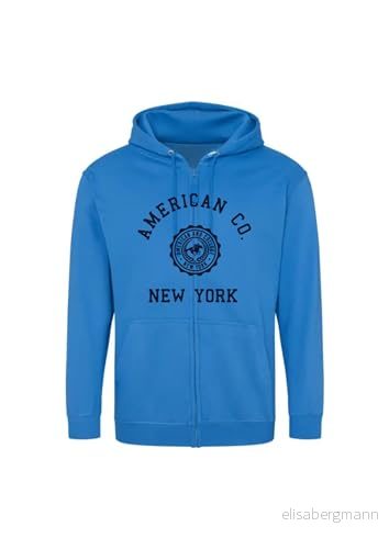 AMERICAN COLLEGE USA tröja med tryck varma kläder unisex barn pojkar och flickor casual modell ACSZW4 Indigo 8ÅR, Indigo, 8 �r 3666052680064