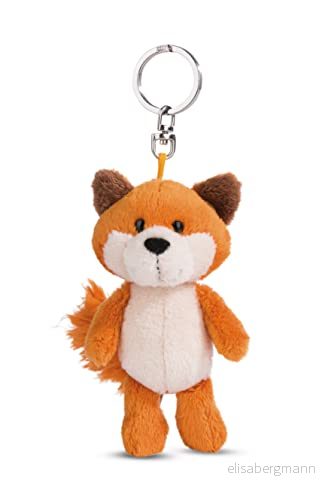 NICI nyckelhållare räven Fridalie 10cm orange Hållbar följeslagare i form av ett gosedjurshänge med nyckelring för nyckelband, och 4012390491401