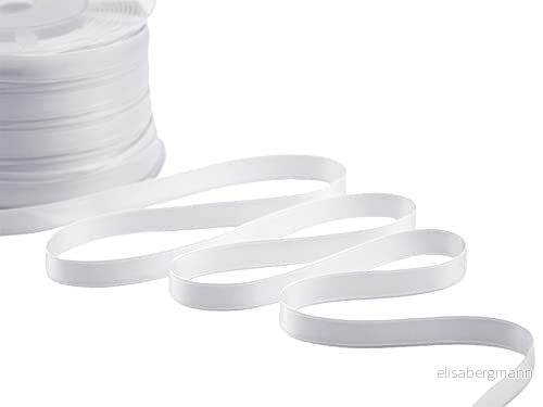 Furlanis Dubbelsatinband, italienskt tyg optisk vit, 10 mm x 100 m 8027335002075