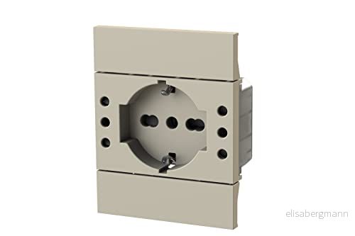 4Box Infälld P503 uttag kompatibel med Bticino® LivingNow™ sand 8053839323941