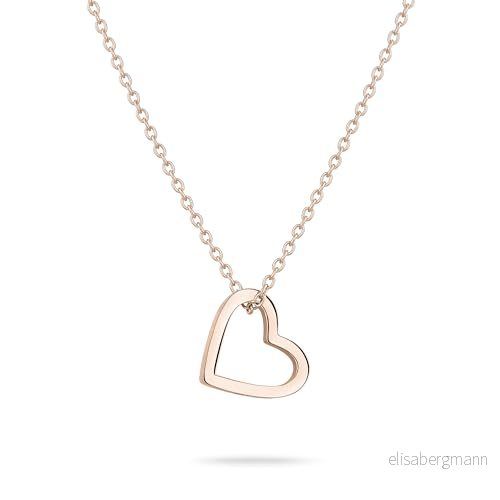 Kärleksbarn Berlin halsband LJ 1391 N 45 IP roséguld Amazon Exclusive, 45, Rostfritt stål, Ingen ädelsten 4035608765958