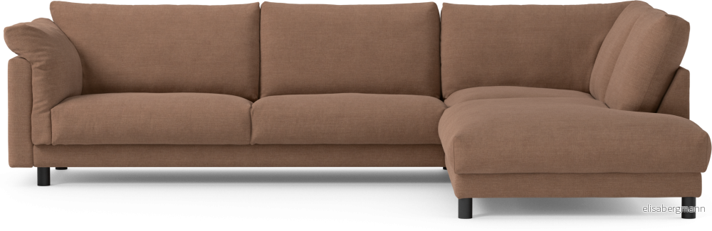 Cherrie 3-sits soffa med divan höger, fast klädsel ZonXY