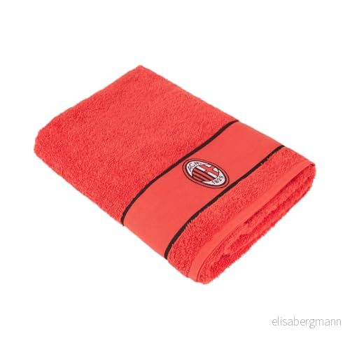 AC Milan Hand och ansiktshandduk 50 x 100 cm, 100% bomull, officiell produkt 8057587843256