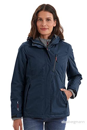 Killtec dam Nira vinterjacka med dragkedja huva dunkelnavy 54 EU 4061393587734