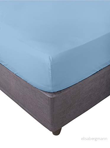 Lakan, elastisk, mjuk, bekväm, anti pilling. Bomull 50% polyester. Himmelsblå. 200 x cm 9008837032059