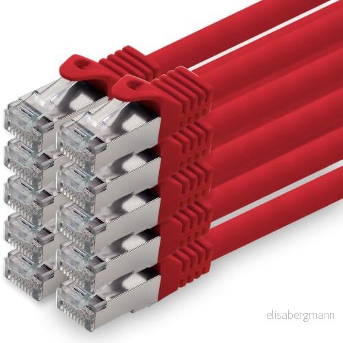 0,5 m röd 10 stycken CAT.7 nätverkskabel patchkabel SFTP PIMF LSZH Gigabit Lan kabel 10Gb s cat7 raw med RJ45 kontakt Cat6a kompatibel CAT5 CAT6 cat8 4251073604428 0,5 m röd 10 stycken CAT.7 nätverkskabel patchkabel SFTP PIMF LSZH Gigabit Lan kabel 10Gb s cat7 raw med RJ45 kontakt Cat6a kompatibel CAT5 CAT6 cat8 4251073604428