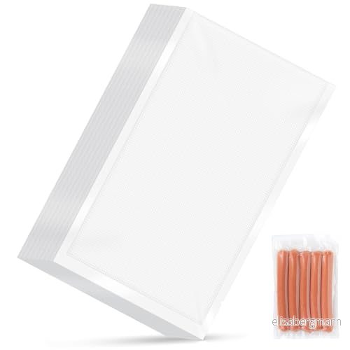 AiQInu 50 tomma livsmedelspåsar, 15 x 25 cm tom matpåse, BPA fri, återanvändbar, hållbar och hållbar, för konservering av mat matlagning, vakuummaskin 6975966335951