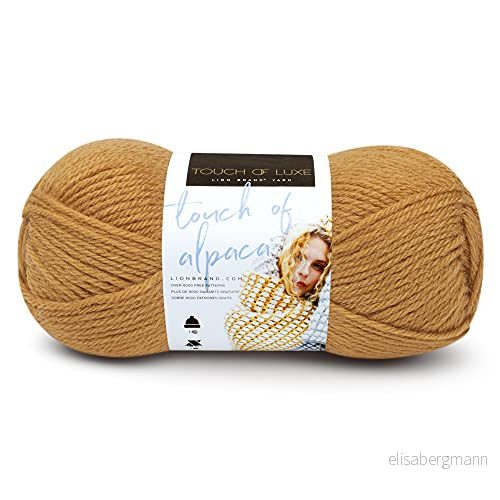 Lion Brand Yarn Company 674 158 Touch of Alpaca Garn, Golden Rod, One Skein 23032021119
