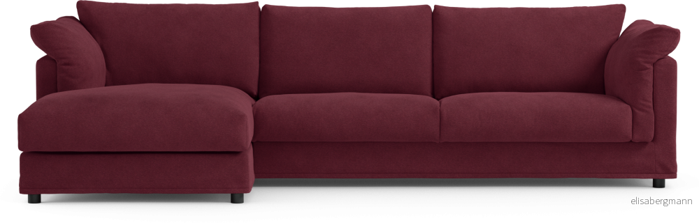 Cherrie 3-sits soffa med schäslong vänster, med kappa n6D4B