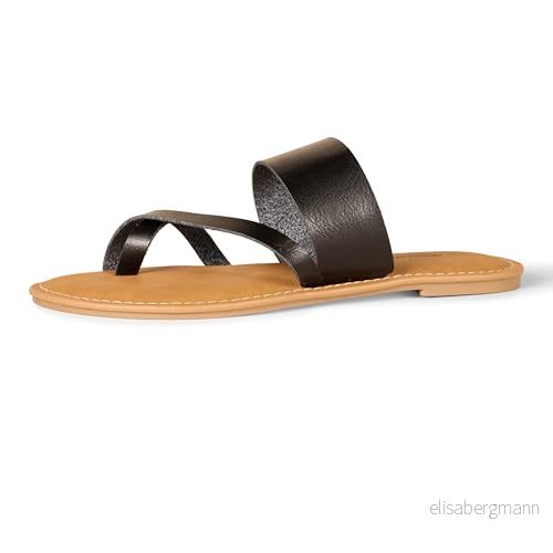 Amazon Essentials One Band Flip Flop Sandal för kvinnor, Svart, 40 EU 840174930143
