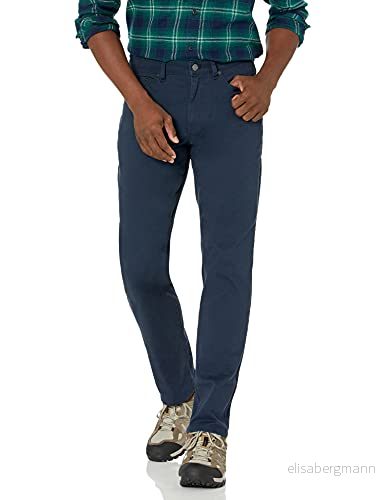 Amazon Essentials herr atletisk passform 5 ficka stretch twillbyxor (finns i stora och långa), marinblå, 36W/32L 193548649630