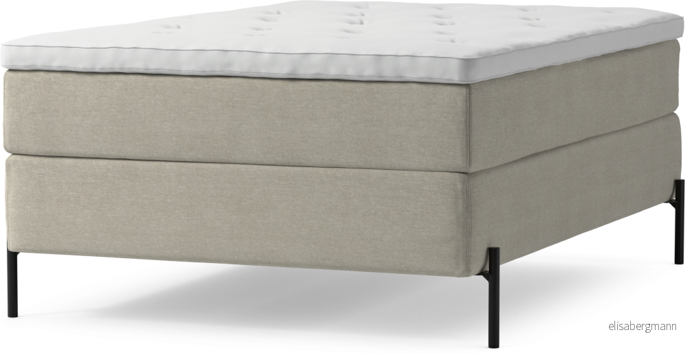 Delux Dream Kontinentalsäng, enkelsäng 140 cm med bäddmadrass och sängben onEFT