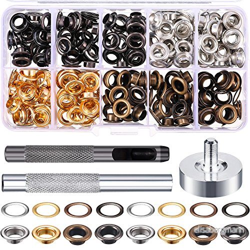 1/4 tum genomföringssats 200 set öljetter med 3 delar installationsverktygssats (4 färger) 689247880042