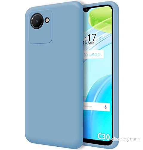 Ultra mjukt flytande silikonfodral för Realme C30 Färg Blå 8434844791930