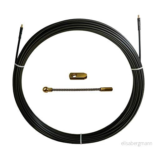 Tråddragningsnål av nylonstål, svart, Ø 6 mm, 30 meter 8003910007901