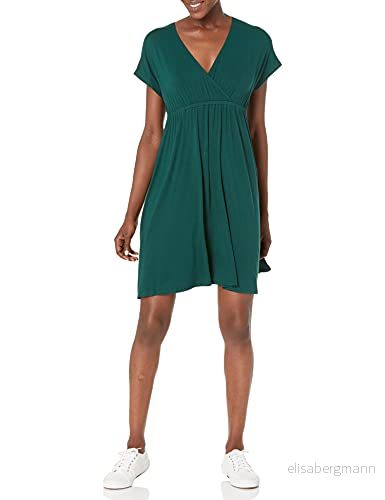Amazon Essentials Surplice damklänning (finns i plusstorlek), jadegrön, 2X 195111903910