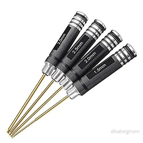 4 st 1,5 mm 2,0 2,5 3,0 sexkantsskruvdragare set titan hexagon skruvmejsel skiftnyckel verktygssats för flera axlar FPV racing drönare RC quadcopter bilmodeller . 691608749028