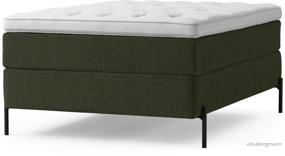 Delux Dream Kontinentalsäng, enkelsäng 140 cm med bäddmadrass och sängben YhP74