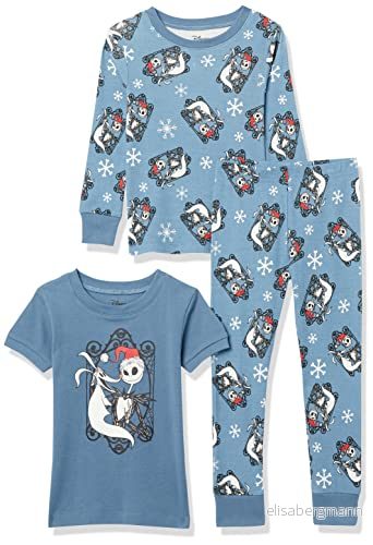 Amazon Essentials Disney Unisex Babies' Snug-Fit bomullspyjamas nattkläder, Nightmare Santa Jack, 18 månader 195111578989