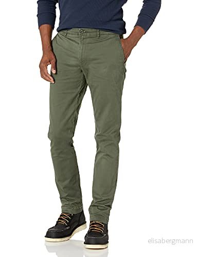 Amazon Essentials Skinny Fit Tvättade Comfort Stretch Chino Byxa (tidigare Goodthreads), oliv, 34 B x L 193548119461