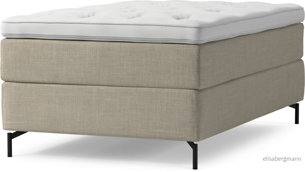 Delux Dream Kontinentalsäng, enkelsäng 120 cm med bäddmadrass och sängben P12Wg