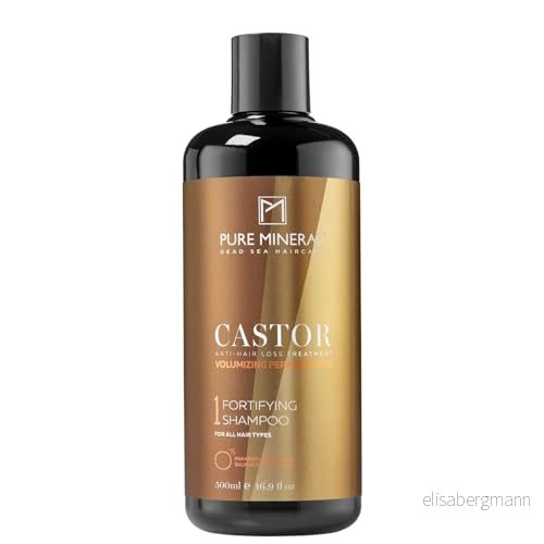 Pure Mineral Schampo med Ricinolja Stärkande och Reparerande för Skört Hår Omega 9 Utan sulfater, parabener, petrolater 500ml 7290101512813