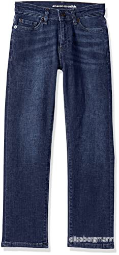 Amazon Essentials pojkjeans, normal rak passform, mörk tvätt, 6 plus 194223255009