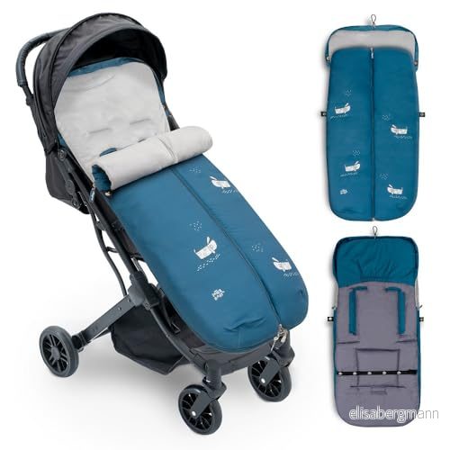 Interbaby Universella säckar för barnvagn, Hundar blå, grå 8435690608731