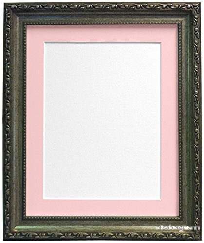 Ramar av post shabby chic fotoram i silver med rosa fäste 16 x 12 för bildstorlek 30 20 cm 5027495276142