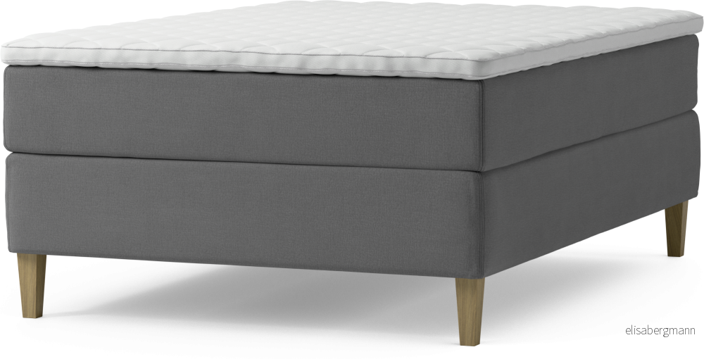 Delux Dream Kontinentalsäng, enkelsäng 140 cm med bäddmadrass och sängben 6weim