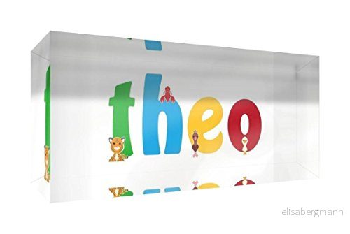 Little Helper lhv theo 521blk 15fr påminnelse dekor akryl transparent polerad som diamant stil illustrativ färgglad med namnet de jeune pojkar Théo 5 x 21 2 cm stor 5056094994386