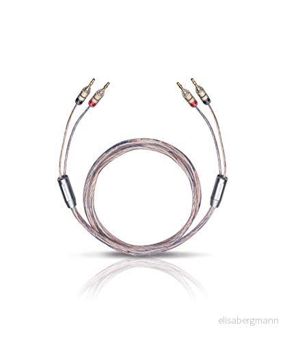 Oehlbach Twin Mix One B 400 Högtalarkabelset silverpläterad 2 x 3,0 mm², med banankontakter Tillverkad i Tyskland 4 m glasklar 4003635107188