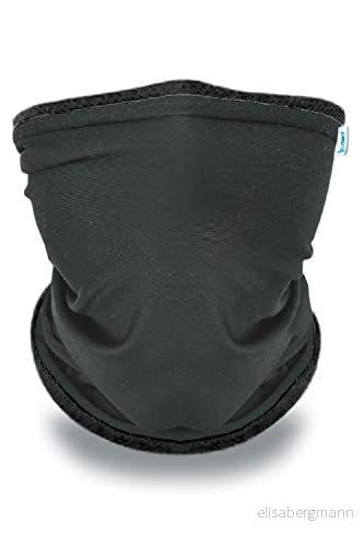 Isi med Termisk halsvärmare silverfiber innertyg Vattenavvisande Andas och temperaturreglerande Neck Tube Teknisk för Män Kvinnor (Svart/SVART Vuxen) 8051272635256