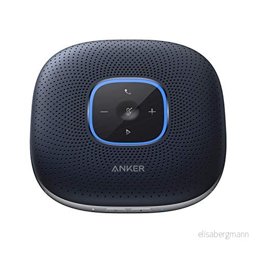 Anker PowerConf Bluetooth konferenshögtalare med 6 integrerade mikrofoner, förbättrad ljudinspelning, 24 st. batteri, USB C anslutning, för hemmakontor (Blå) 194644046637