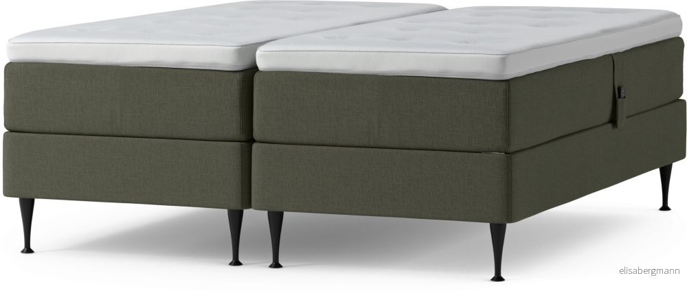 Delux Dream Ställbar säng, dubbelsäng med bäddmadrass och sängben ps8W8