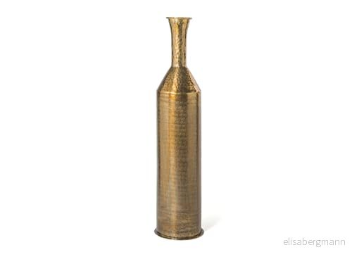 H&h chennai vas i aluminium dekorerad mässingsfärg h 75 cm 8003512794896