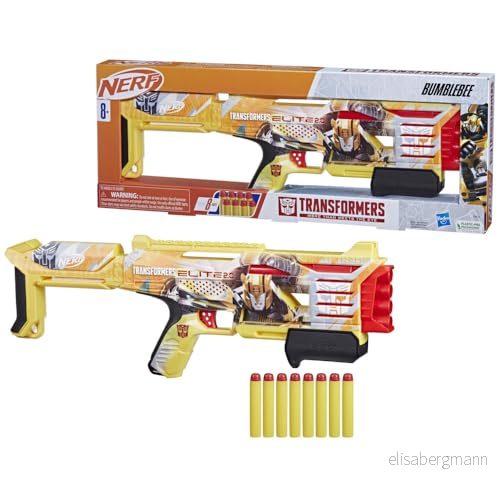 Nerf Transformers Bumblebee Dart Blaster, innehåller 8 Elite Darts, pumpåtgärd 5010996195760
