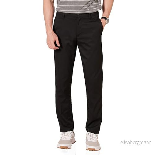 Amazon Essentials Slim Fit Stretch Golfbyxa för män, Svart, 31 W x 34 L 195111835488