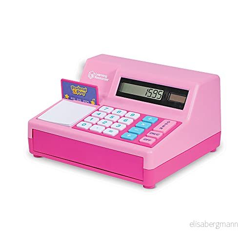 Learning Resources Pretend & Play Kalkylator Kontant Registrera Leksak 3 Stycken Set, Rosa, flerfärgad, LSP2629 UKP 5055506408886