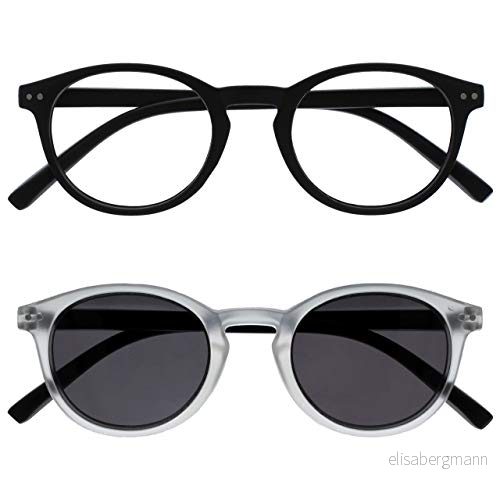 Opulize Zen 2 pack läsglasögon med solläsare svart kristall små män kvinnor RS24 1C +3,00 5055955368052