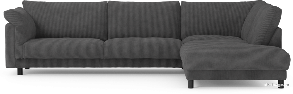 Cherrie 3-sits soffa med divan höger, fast klädsel Odsya