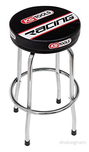 KS Tools 100137 pall bekvämt sittskum tvättbar höjd 75 cm diameter 37 vikt 5,20 kg färg svart och röd 4042146788059
