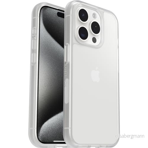 Otterbox Sleek Series skal för iPhone 15 Pro, stöttåligt, fallsäkert, supertunt, skyddande tunt skal, testad till militärstandard, Klar, Utan retailförpackning 840304731312