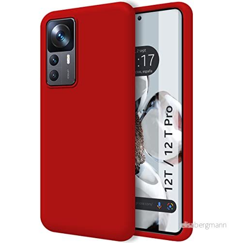 Ultra mjukt flytande silikonfodral för Xiaomi 12T / Pro 5G röd färg 8434844854161