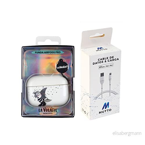 Pack Airpods Pro Silver Moon + kabel USB Lightning MFI 8445183013737