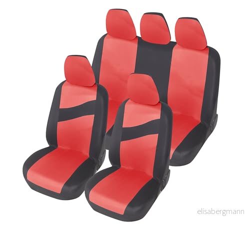 Auto Accessori Lupex Universella bilstolsöverdrag LS08 Röd Fram och bakset Polyester Ingen Sv 8053614299843