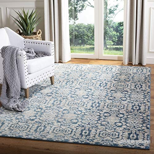 Safavieh modern chic matta, SOF381, vävd polypropylen, blå/beige, 160 x 230 cm 889048121775