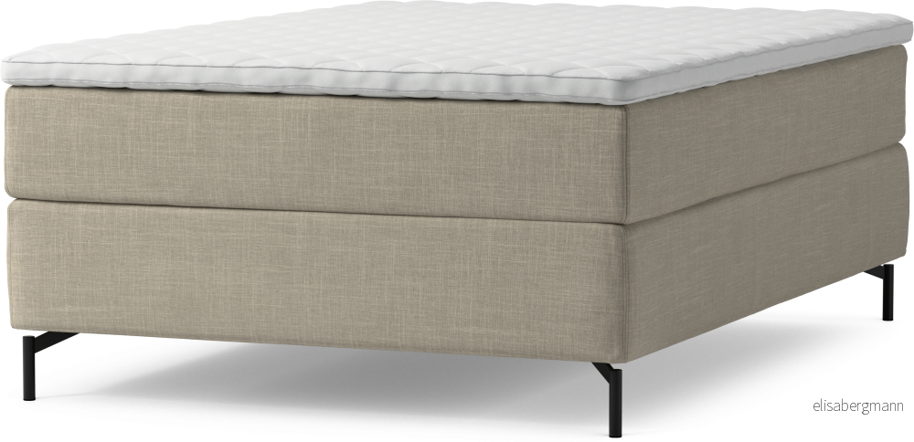 Delux Dream Kontinentalsäng, enkelsäng 140 cm med bäddmadrass och sängben TBxC8